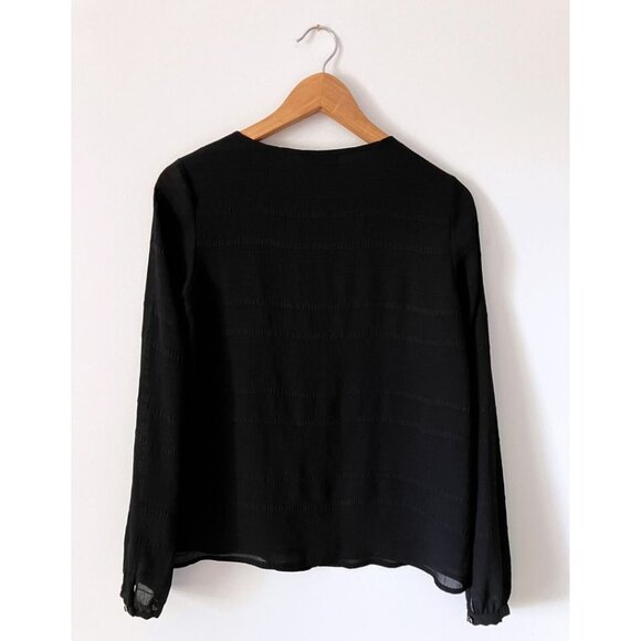Sezane Grace Blouse Black Size FR 38/ Medium/ US 6 - Picture 4 of 8